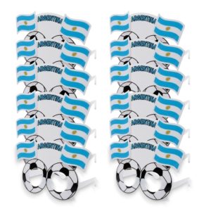 Anteojo acetato pelota bandera argentina x12
