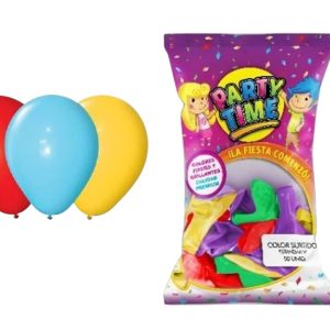 Globo party time surtido 9" x50