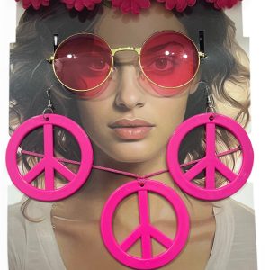 Set hippie flores x1