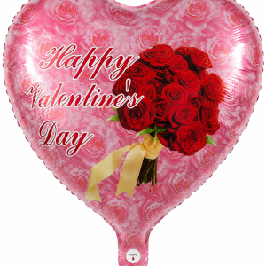 Globo forma corazon happy valentine´s day 18" x1