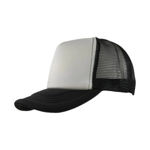 Gorra trucker liso negra y blanca x1