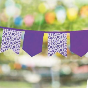 Banderin Vintage Violeta Flores X1