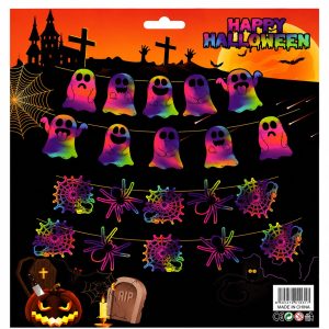 Guirnalda Papel Fantasma y Araña Multicolor X1