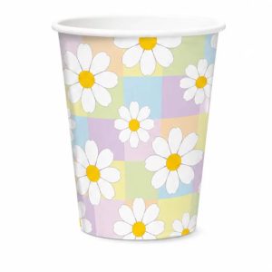 Vaso Polipapel Margarita Cuadrille X8