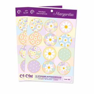 Stickers Margaritas 2 Planchas X12