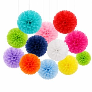 Pompon Papel De Seda 8″ 21 Centimetros X1