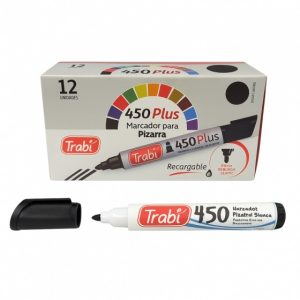 Marcador Para Pizarra TRABI Negro Caja X12