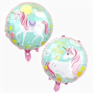 Globo personaje unicornio believe 18" x 1
