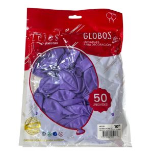 Globo liso x 50 10"- tries - Imagen 3
