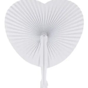 Abanico Corazon Blanco X1