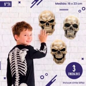 Aplique CT calaveras x 3