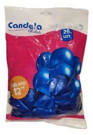 Globo 12" Candela AZUL x 25