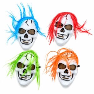 Mascara Calavera Rigida con Pelo x1