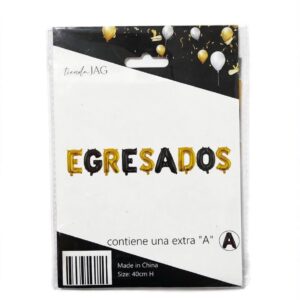 Cartel de globo Egresados x1
